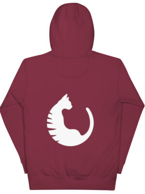 Sudadera básica con capucha Burdeos logo B
