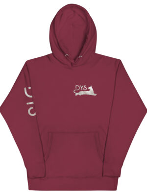 Sudadera con capucha pelaje blanco Burdeos
