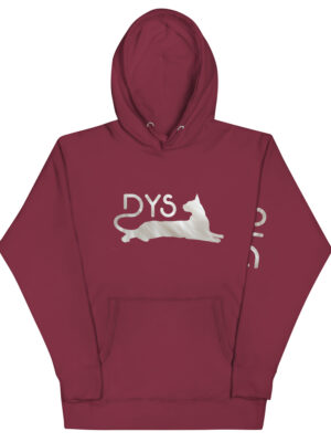 Sudadera con capucha pelaje blanco 2.0 Burdeos