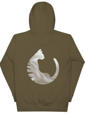 Sudadera con capucha pelaje blanco Military