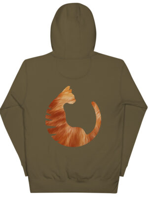 Sudadera con capucha pelaje naranja Military