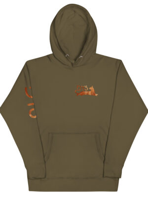 Sudadera con capucha pelaje naranja Military