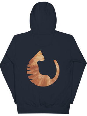 Sudadera con capucha pelaje naranja Navy