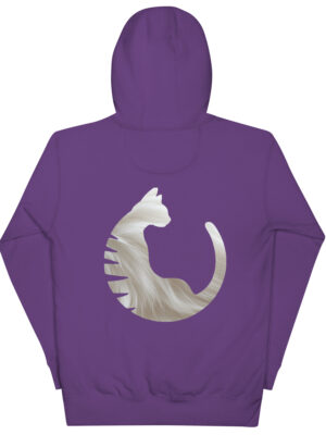 Sudadera con capucha pelaje blanco Purple
