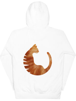 Sudadera con capucha pelaje naranja White