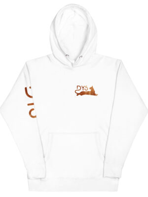 Sudadera con capucha pelaje naranja White